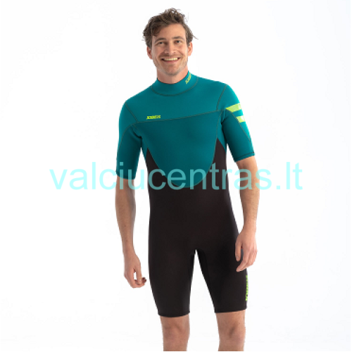 JOBE vyriškas neperšlampamas kostiumas Perth 3/2mm Shorty žalia/mėlyna JOBE vyriškas neperšlampamas kostiumas Perth 3/2mm Shorty žalia/mėlyna